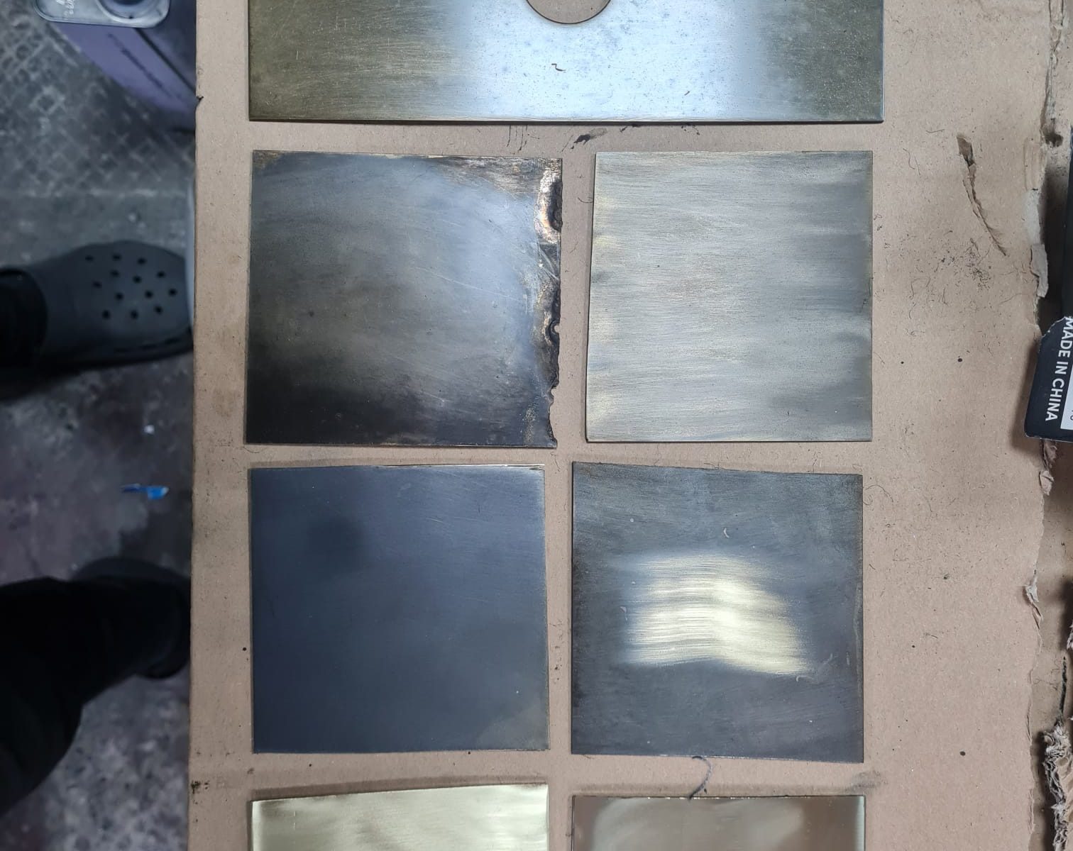 antique brass samples made by the repairs shop,